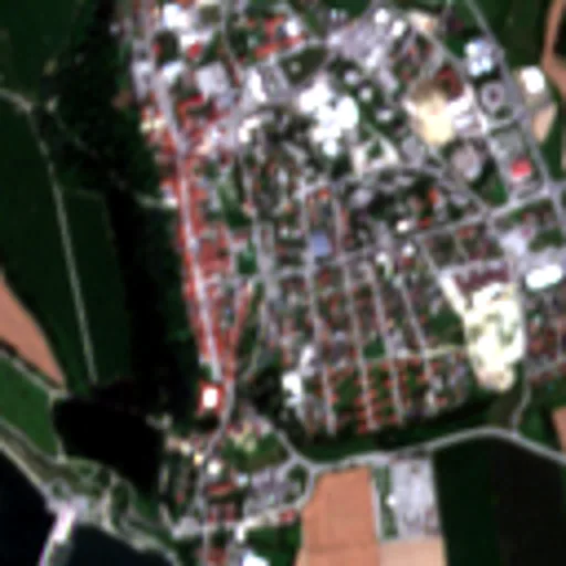 Sentinel-2 pass over Brežice, Slovenia, on 2024-07-10 at 10 meters per pixel — soft, blocky detail