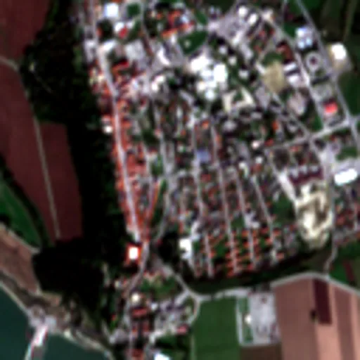 Sentinel-2 autumn pass over the same town, September 2024
